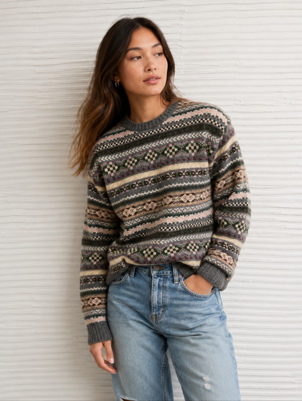 New! American Eagle Unisex Fair Isle Ugly Christmas Sweater | Holiday Knit XL
